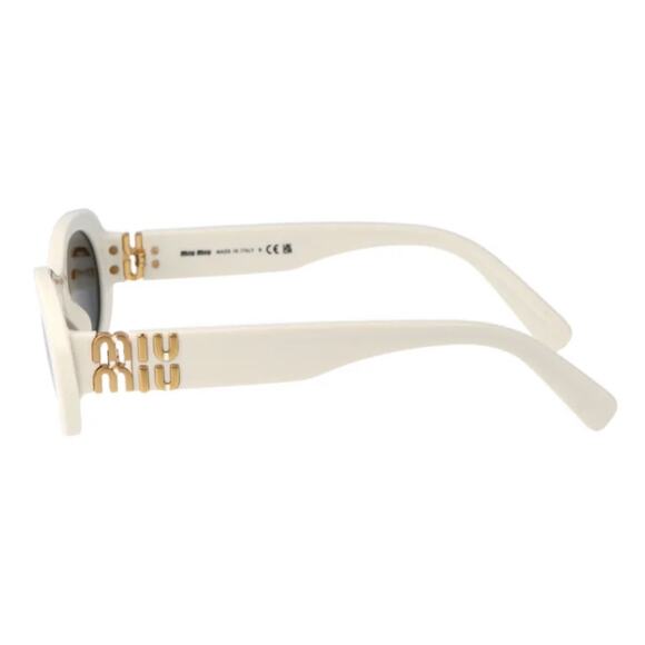 NEW!!! Miu Miu MU 06ZS 1425S0 White Sunglasses, Authentic - Picture 4 of 8